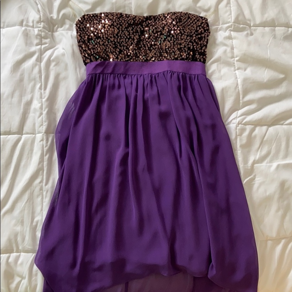 Brand new strapless formal high-low dress!